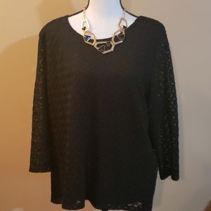 Black Top with Built in Shell Sz XL